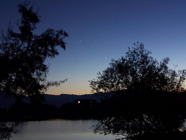 Venus Jupiter Conjunction Aug 27 2005 from Stansbury Park Lake