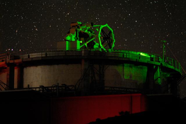 AEOS Illuminated by Laser from Mauna Loa (79mi away)