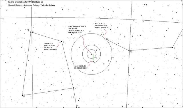 Crv The Antenna Galaxies NGC4038-4039 C60-61 Finder