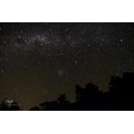 night sky near Whangamata Beach, New Zealand. Large and Small Magellenic clouds visible naked eye