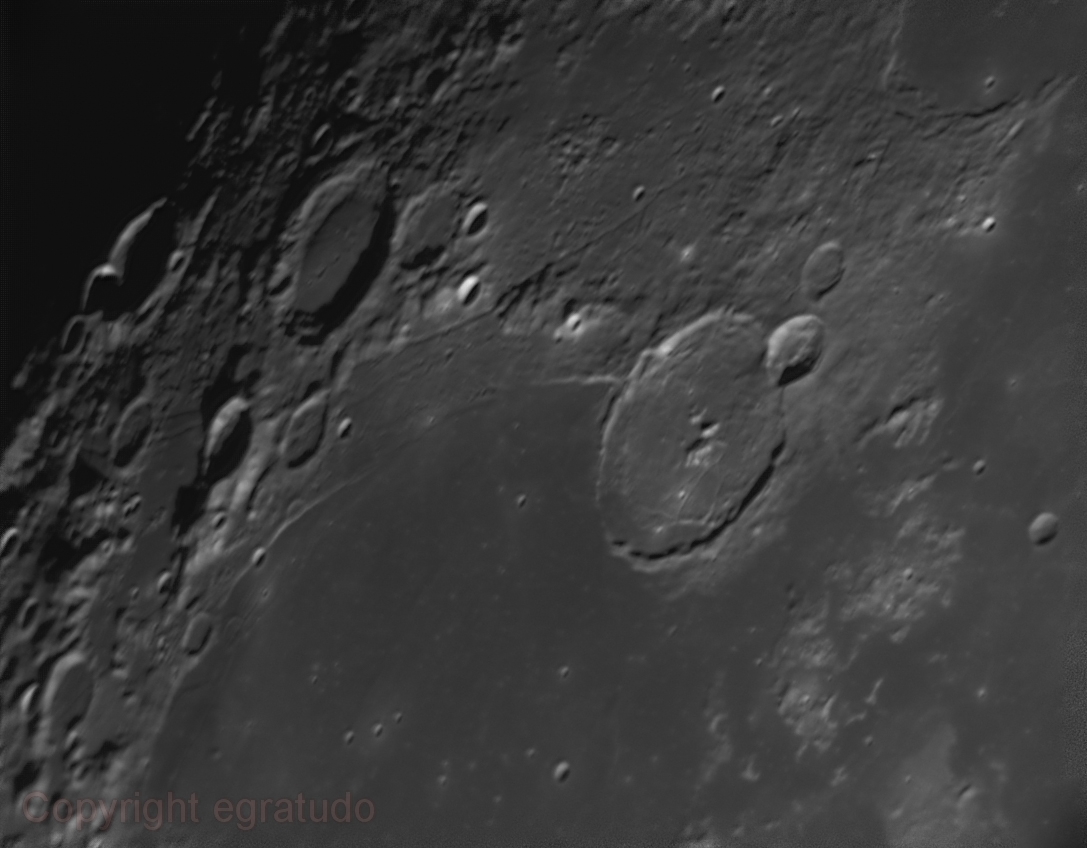 Crater Gassendi above Mare Humorum